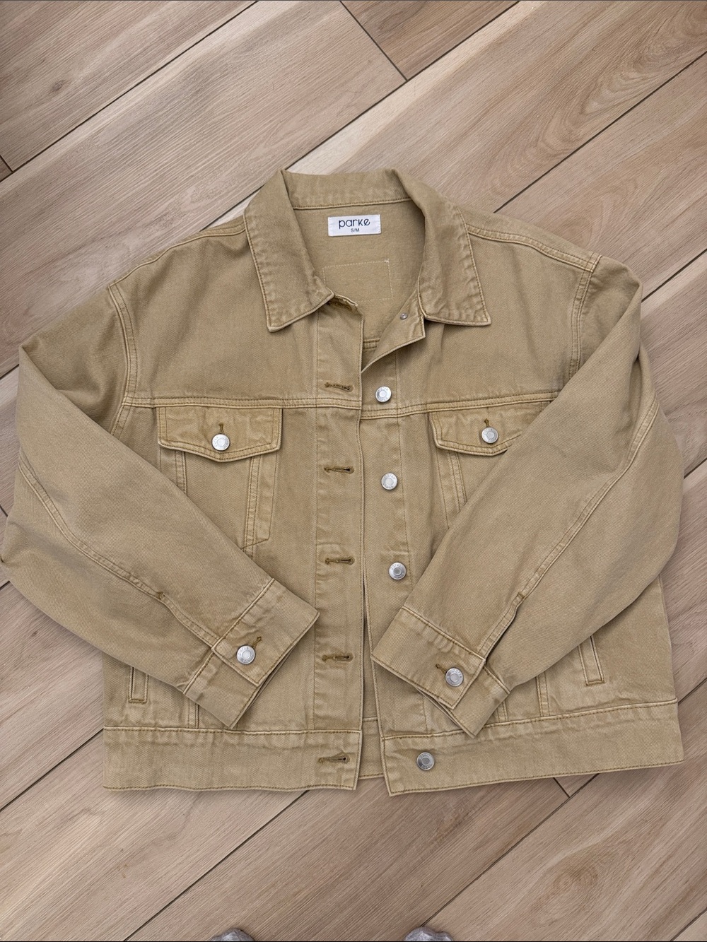 Parke Camel Oversized Jean Jacket
